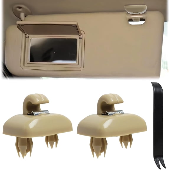 2015 Q5 Sun Visor Clip Replacement Compatible with Audi, Sunvisor Inner Clips for A1 A3 A4 A5 A6 Q3 Q5 S3 S4 S5 TT, ABS Construction Interior Sunscreen Holder Hook, OEM #8U0857562A (Black)