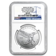 2015 RCM 1 oz Silver Birds of Prey Red Tailed Hawk MS-69 NGC ER