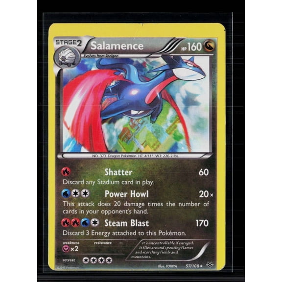 2015 Roaring Skies Salamence Holo Rare #57/108