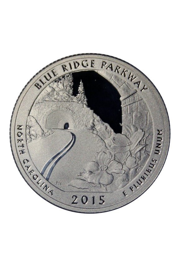 2015-S Blue Ridge Parkway Quarter 25c - Gem Deep Cameo Proof 90% Silver - U.S. Coin