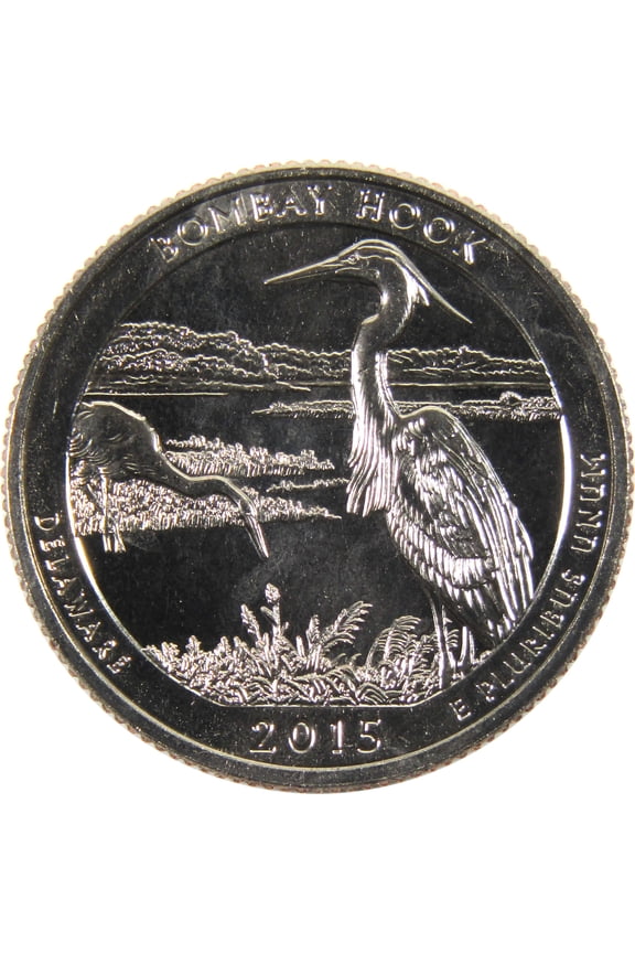 2015 S Bombay Hook NWR National Park Quarter BU Uncirculated Clad Coin