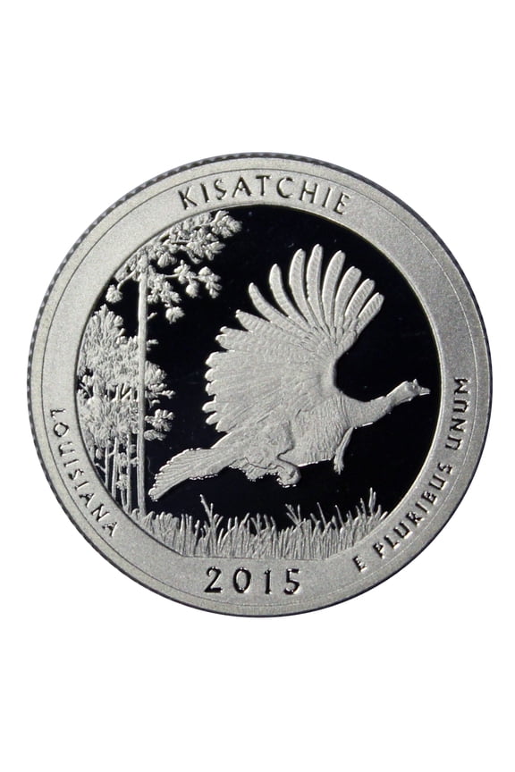 2015-S Kisatchie Quarter 25c - Gem Deep Cameo Proof 90% Silver - U.S. Coin