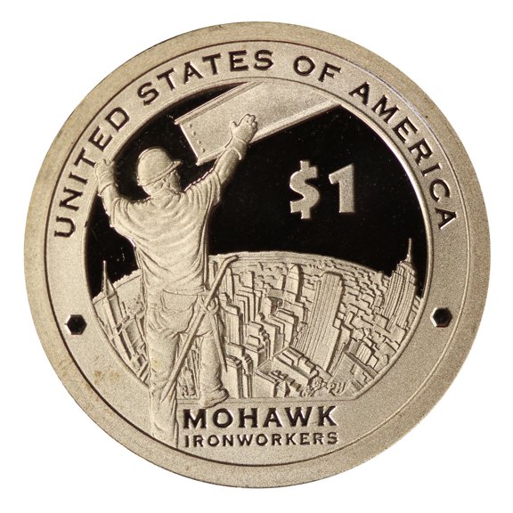 2015-S Native American Dollar Gem Deep Cameo Proof - Mohawk Ironworkers