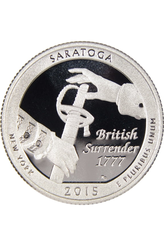 2015 S Saratoga National Historical Park Quarter Silver Proof 25c Coin
