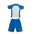 thumbnail image 1 of 2015 Short Sleeve Rash Guard & Board Shorts Set, Coolgardie Blue - Size 6, 1 of 1