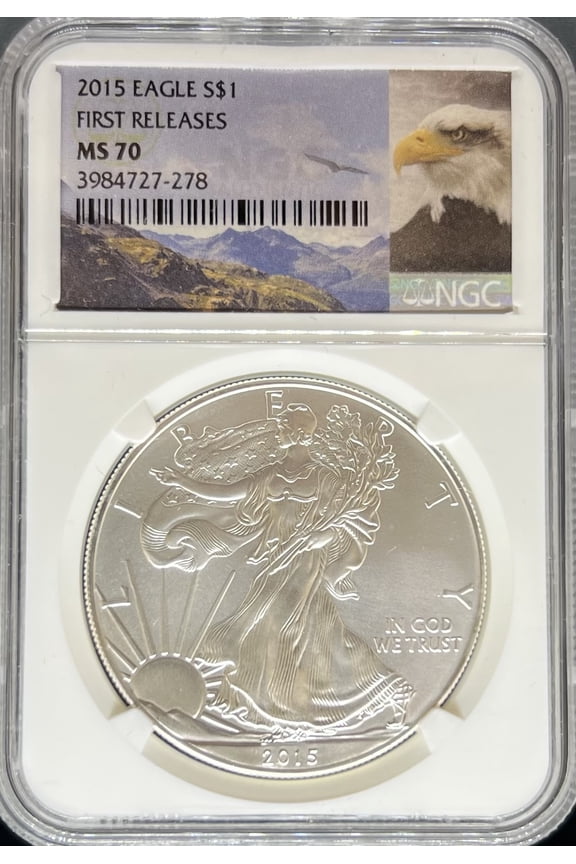 2015 Silver Eagle MS70 NGC First Release (PA3984727278)