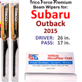 thumbnail image 1 of 2015 Subaru Outback Performance Beam Wipers (Set of 2), 1 of 3