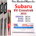 thumbnail image 1 of 2015 Subaru XV Crosstrek Wiper Blades (Set of 3) w/Rear Wiper, 1 of 3