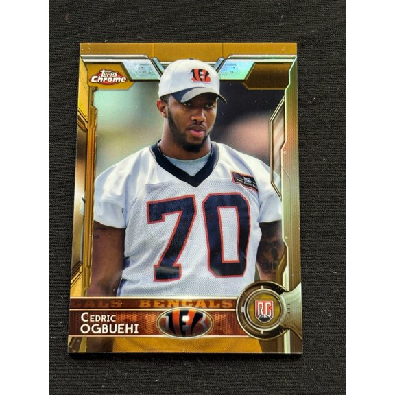 2015 Topps Chrome Cedric Ogbuehi Gold Refractor Rookie