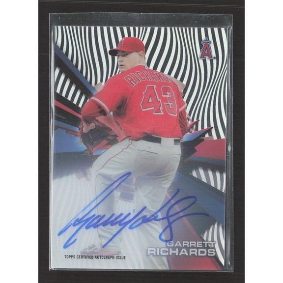 2015 Topps High Tek Zebra HT-GR Garrett Richards Los Angeles Angels Auto Baseball Card