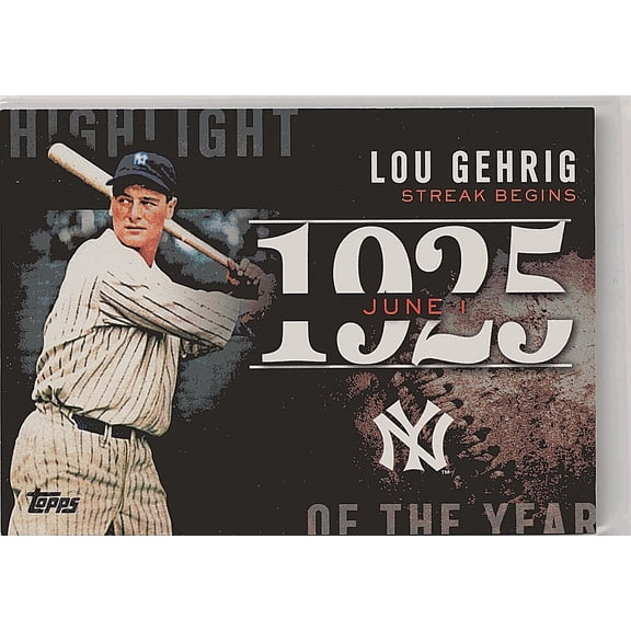 2015 Topps Highlight of the Year Lou Gehrig H-1 New York Yankees Baseball Card