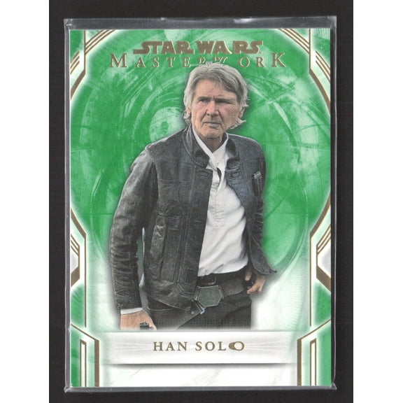 2015 Topps Star Wars Masterwork Han Solo Harrison Ford Green Trading Card 23/99 #64