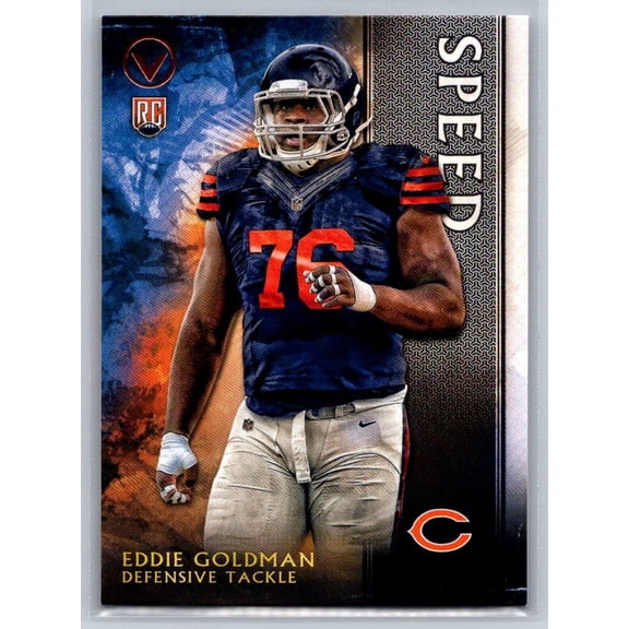 2015 Topps Valor Speed RC Eddie Goldman #42 Chicago Bears Football Card Chicago Bears NFL FOOTBALL Trading Card