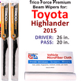 thumbnail image 1 of 2015 Toyota Highlander Performance Beam Wipers (Set of 2), 1 of 3