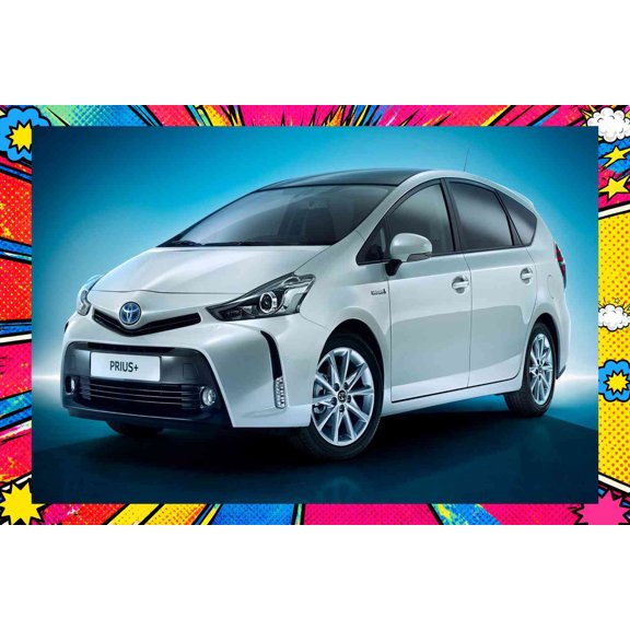 2015 Toyota Prius Plus - Pop Art Edition | 24x36 Inch Laminated Poster | Vibrant Colors & Stunning Detail Wall Art