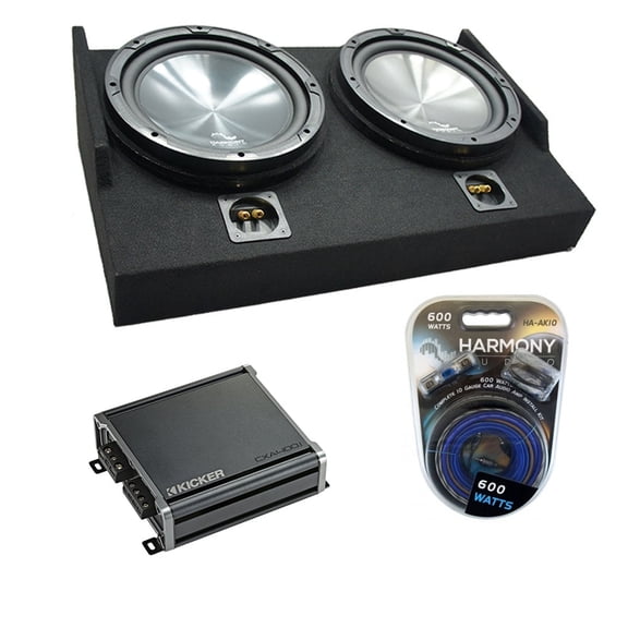 2015 - 2025 Ford F150 Super Cab Harmony HA-R104 Dual 10 Custom Sub Box CXA4001 Amp