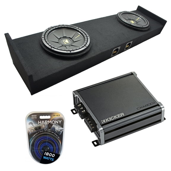 2015 - 2025 Ford F150 Super Crew Kicker CompC CWCS10 Dual 10" Sub Box CXA800.1 Amp