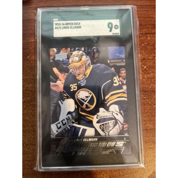 2015 Upper Deck Linus Ullmark #472 Rookie SGC 9