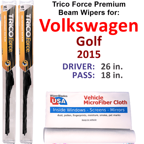 2015 Volkswagen Golf Performance Beam Wipers (Set of 2)