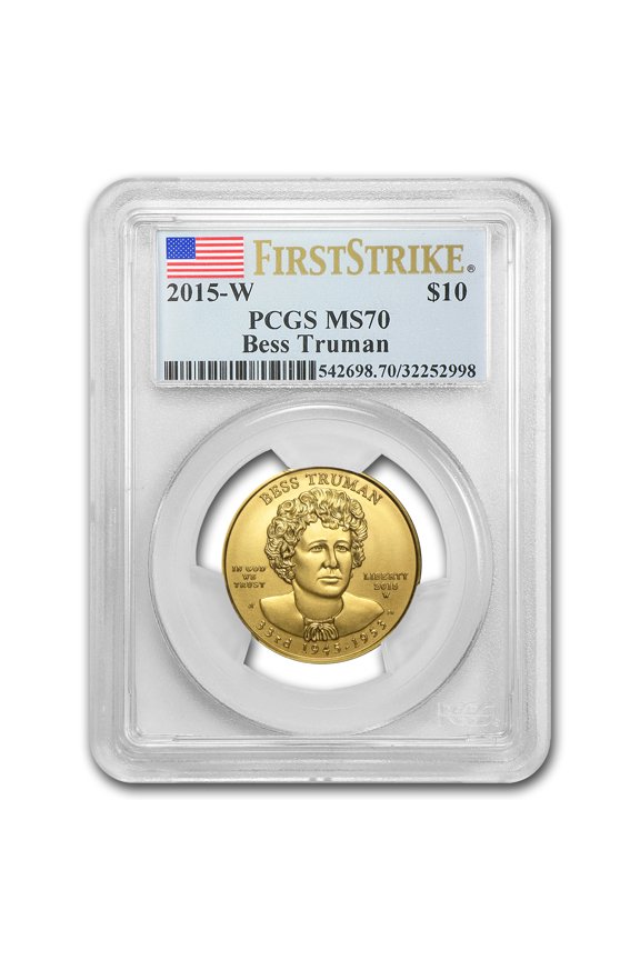 2015-W 1/2 oz Gold Bess Truman MS-70 PCGS (FirstStrike)