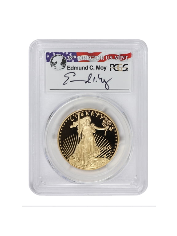2015-W 1oz American Gold Eagle Proof Coin PCGS PR70 Deep Cameo First Day of Issue Denver Moy Label $50 U.S. Mint