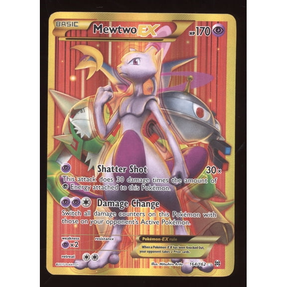 2015 XY BREAKthrough Mewtwo EX Secret Rare #164/162