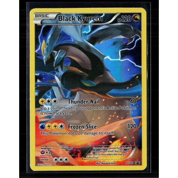 2015 XY Promos Black Kyurem Holo Black Star Promo FA #XY80