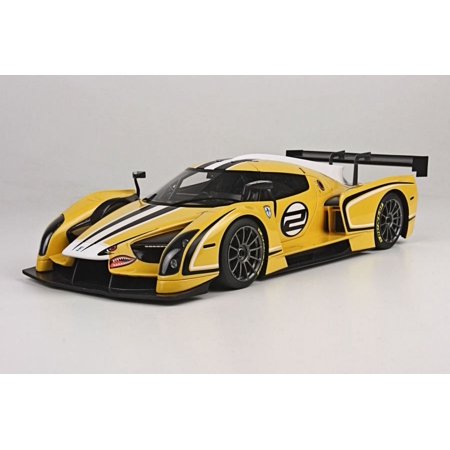 2015 glickenhaus scg 003s in yellow model car by bbr in 1:18 scale