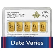 Canada 1/10-oz Gold 5-Bar Set In Assay .9999 Fine Random Year
