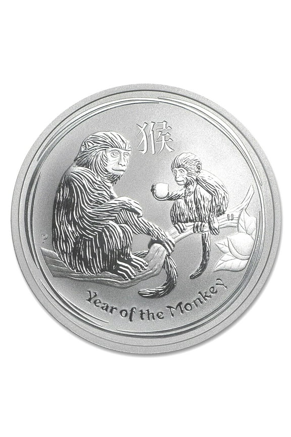 2016 1/2 oz .999 Fine Silver Australian Year of the Monkey Coin - In Capsule