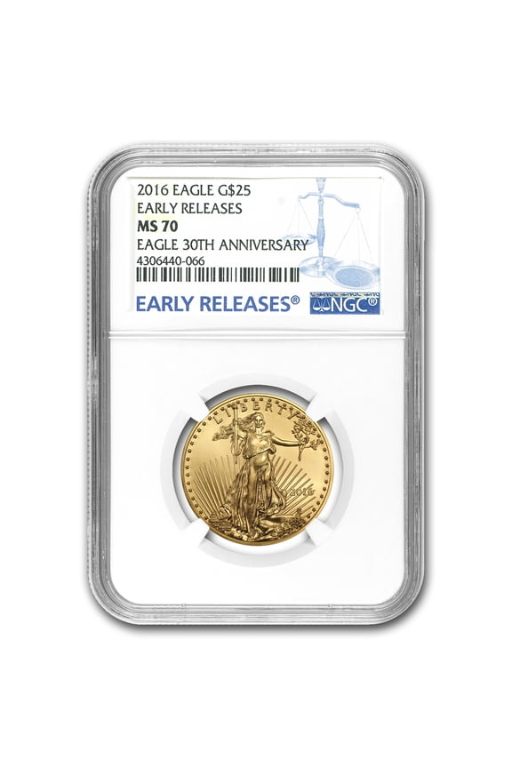 2016 1/2 oz American Gold Eagle MS-70 NGC (Early Releases)