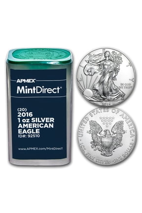2016 1 oz American Silver Eagles (20-Coin MintDirect Tube)