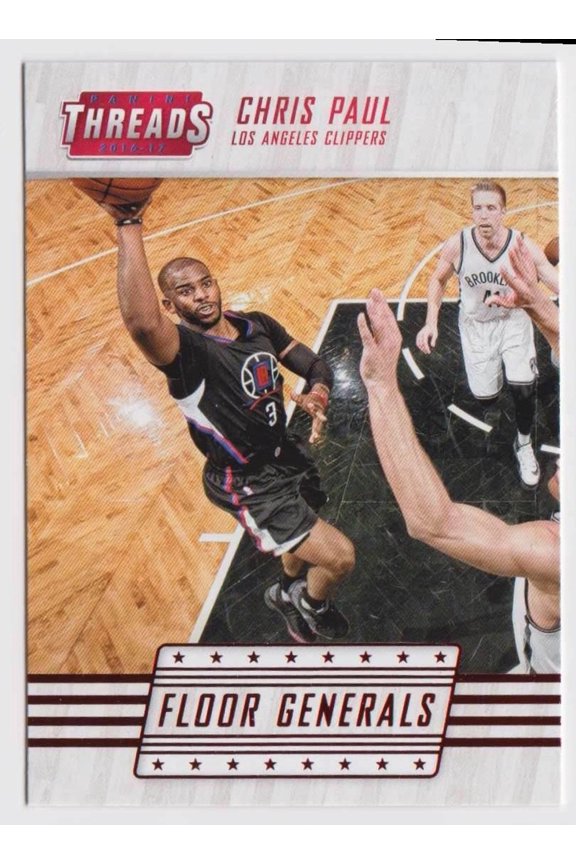 2016-17 Panini Threads Floor Generals Red #3 Chris Paul Clippers NBA Parallel Insert Los Angeles Clippers NBA Basketball Trading Card