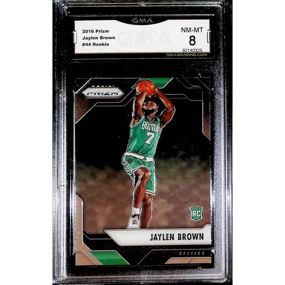 2016-17 Prizm #44 Jaylen Brown RC Rookie Boston Celtics Graded NM-MT GMA 8 Official NBA Basketball Trading Card by Panin