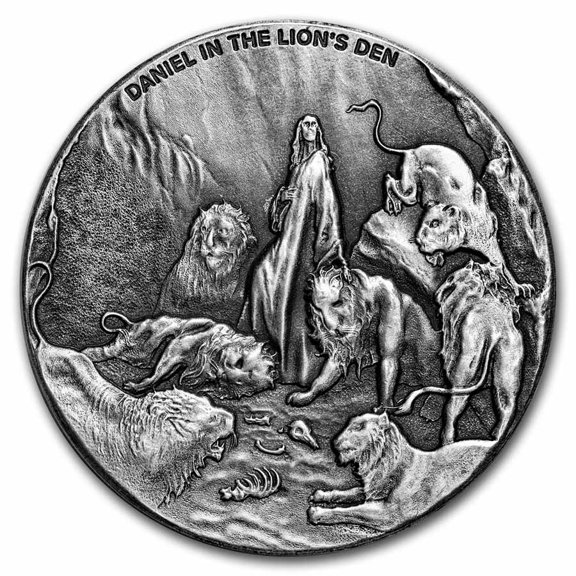 2016 2 oz Silver Coin - Daniel in Lion's Den (Coin Only)