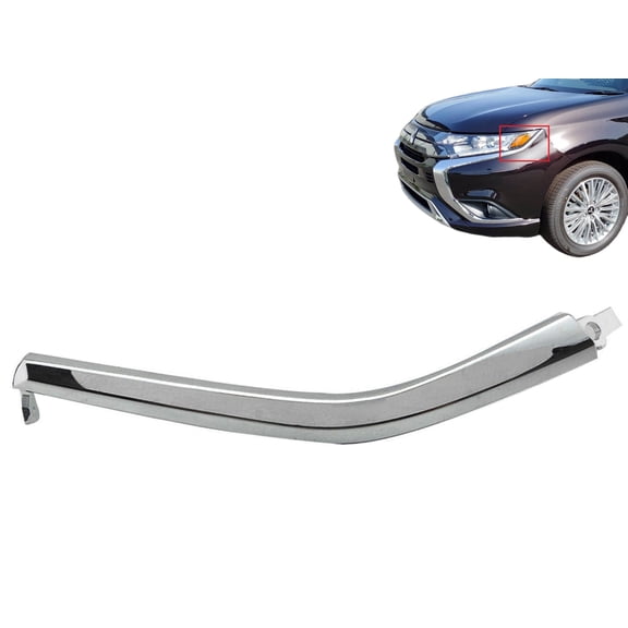 2016 2017 2018 2019 2020 2021 Compatible With Mitsubishi Outlander Outlander Left Front Bumper Upper Chrome Trim Driver Side