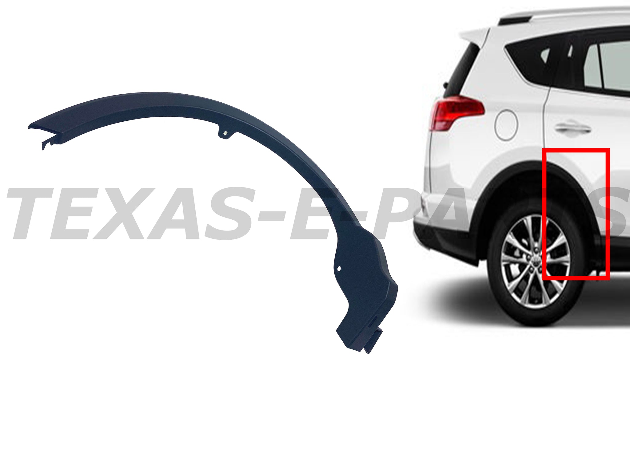 2016 2017 2018 Compatible with Toyota Rav4 Rear Wheel Arch Molding Trim ...
