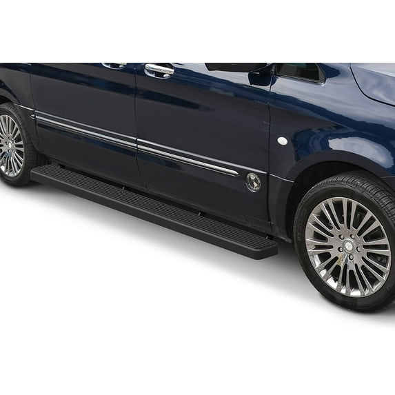 2016-2019 Mercedes-Benz Metris Cargo Van (Driver 31 Inch/Passenger 96 Inch) For 3 Door Models Only Black Finish 6 Inch Van Door to Door Side Bar Side Step Running Board