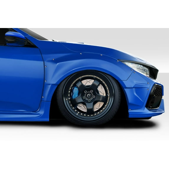 Duraflex Speedster Widebody Front Fender Flares, 4 Pieces, for 2016-2021 Honda Civic HB