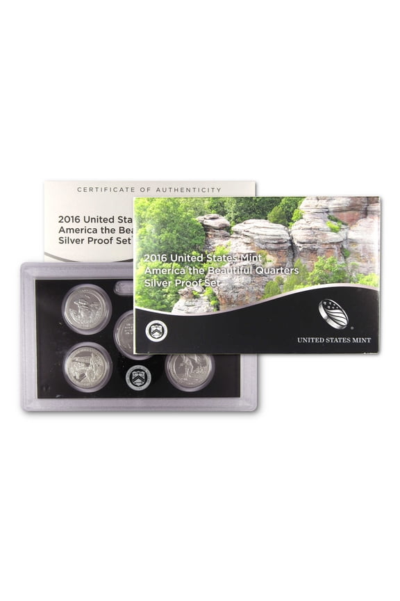 2016 America the Beautiful Quarter Silver Proof Set U.S. Mint OGP COA