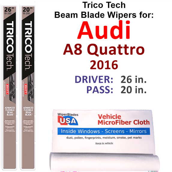 2016 Audi A8 Quattro Beam Blade Wipers (Set of 2)