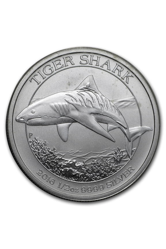 2016 Australia 1/2 oz Silver Tiger Shark BU (Abrasions)