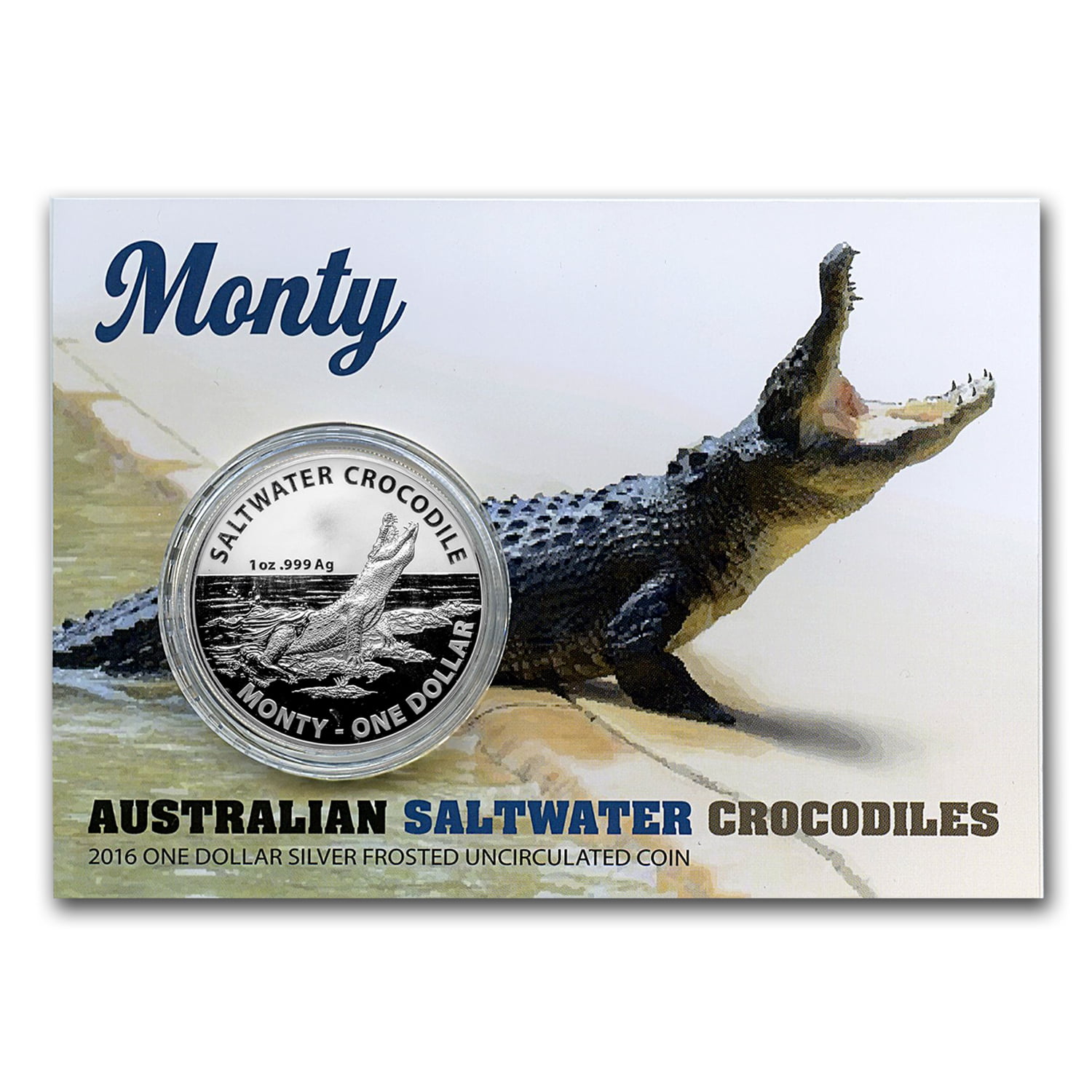 2016 Australia 1 oz Silver Saltwater Crocodile (Monty) - Walmart.com