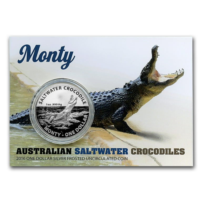 コレクション AUSTRALIA 1oz SALTWATER CROCODILE 2016 Australia 1 oz Silver Saltwater Crocodile (Monty) - Walmart.com
