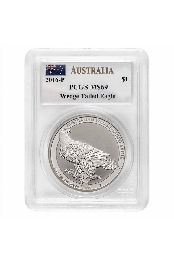 2016 Australia 1 oz Silver Wedge-Tailed Eagle MS-69 PCGS