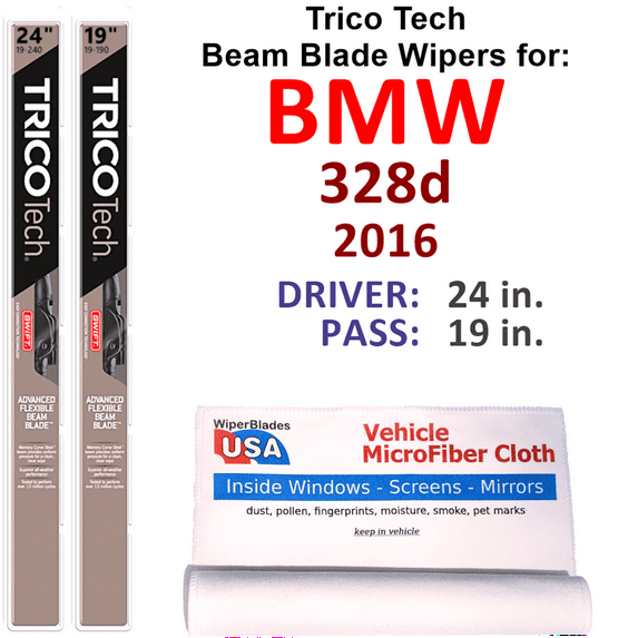 2016 BMW 328d Beam Blade Wipers (Set of 2)