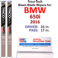 thumbnail image 1 of 2016 BMW 650i Beam Blade Wipers (Set of 2), 1 of 3