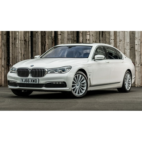 2016 BMW 7 Series Plug-In Hybrid LWB UK Car - 12x18 Inch Laminated Poster - Stunning Detail and Bold Colors