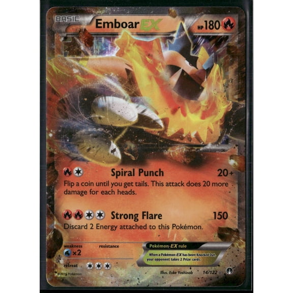 2016 BREAKpoint Emboar EX Holo Rare #14/122