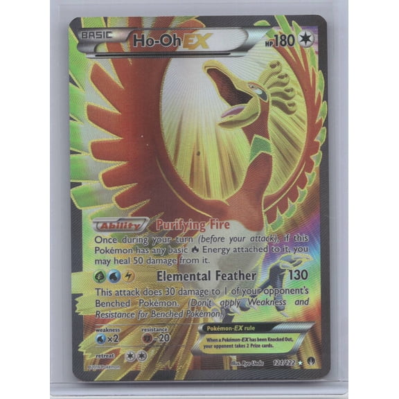 2016 BREAKpoint Ho-Oh EX Holo Rare #121/122 Pokemon Card English